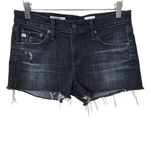 AG Adriano Goldschmied The Bonnie Relaxed Cut Off Distressed Denim Jean Shorts